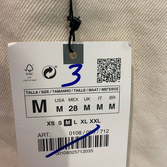 Zara Cream Denim Romper NWT - Picture 4 of 9